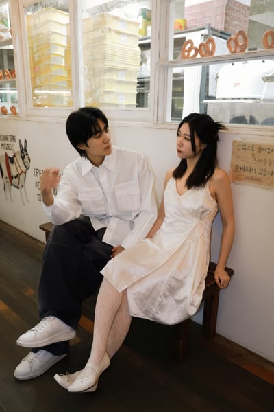 約會小女人點點緞面洋裝8