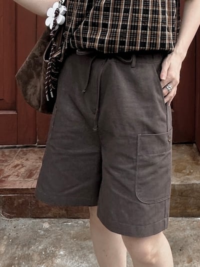 抽繩自由調節五分短褲8