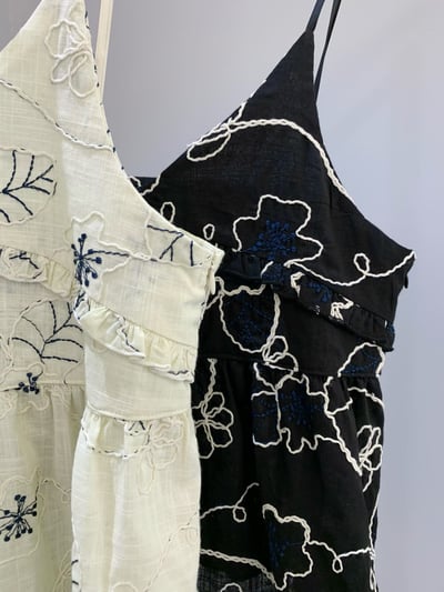Art Chic法式刺繡棉麻背心9
