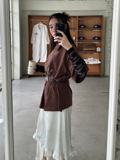 玫瑰帶刺親膚柔棉寬版T恤3