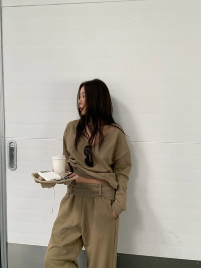 反折設計寬版休閒套裝4