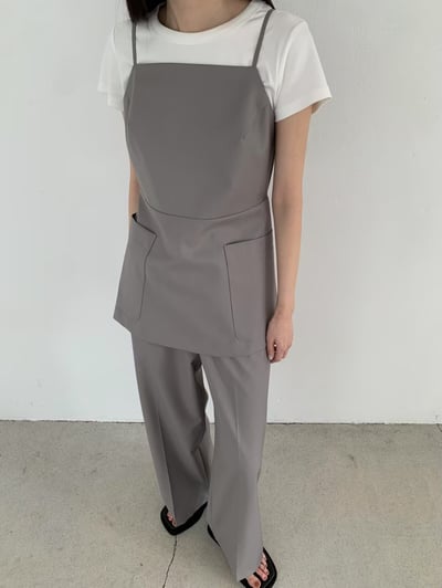 後綁腰質感西裝背心裙14