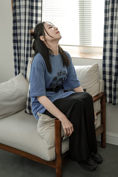 Beatles美式印圖寬版T恤2