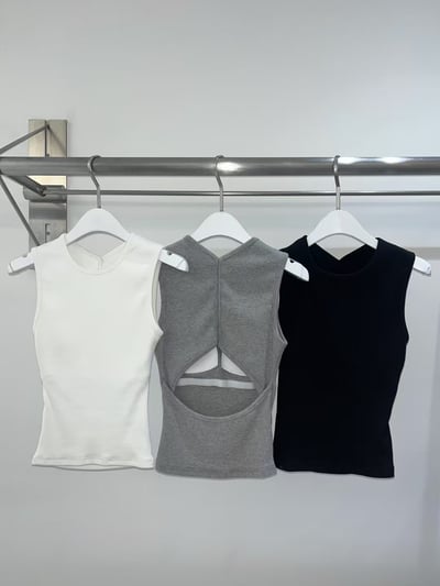 後背小挖空彈力棉Bra背心10