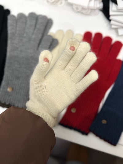 含羊毛針織手套（可露指）14