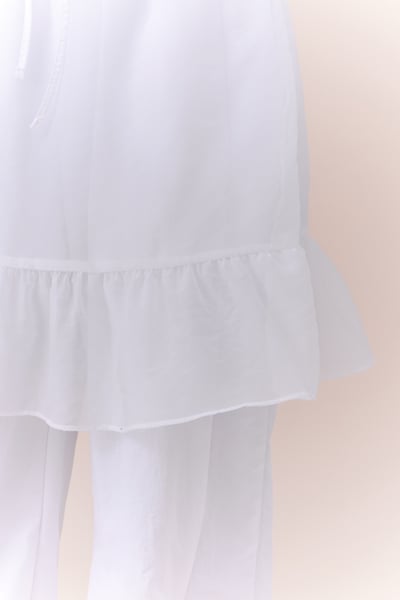 紡紗拼接層次設計抽繩長褲13