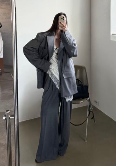 春款軟料時髦西裝外套4