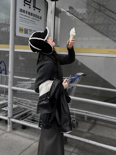 熱賣款QQ羊羔毛小臉飛行帽9