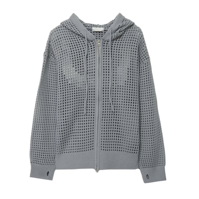 簍空針織休閒連帽外套19