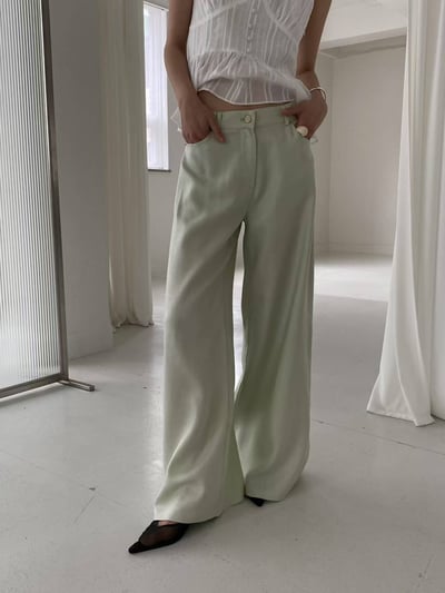 細緻觸感夏日棉麻長褲4