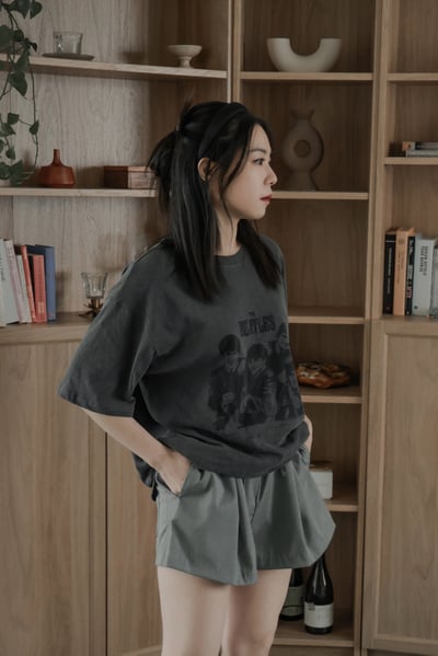 Beatles美式印圖寬版T恤5