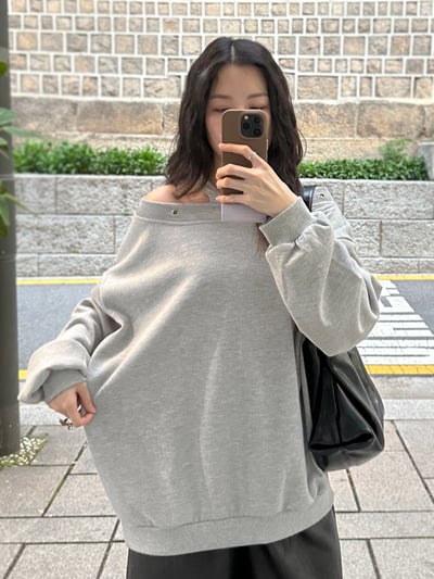 隨性斜肩/一字領兩穿大學踢6