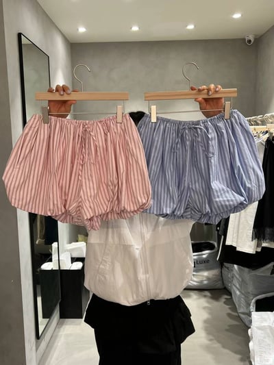 今夏必備花苞條紋短褲12