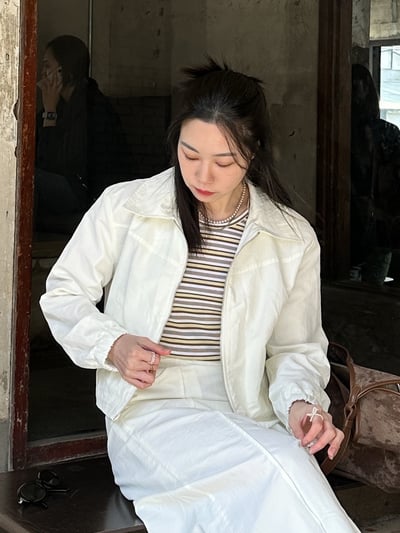 韓系簡約好版型風衣外套1