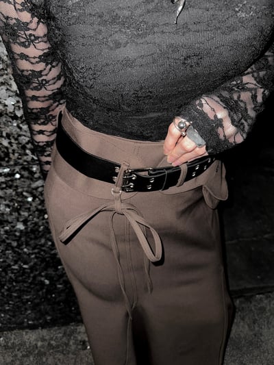 兩件式挺版棉質魚尾長裙S/M3