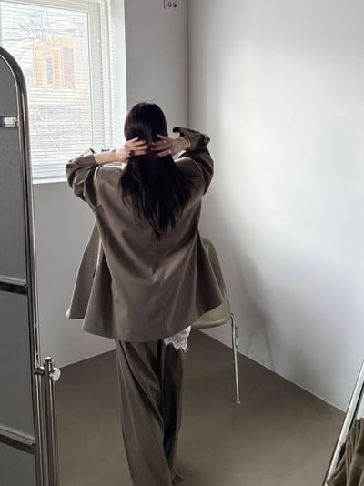 春款軟料時髦西裝外套3