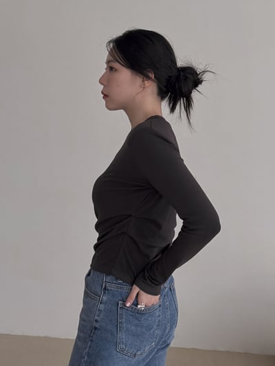 暖棉內磨毛抓皺設計上衣6