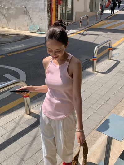 美式吊帶設計坦克背心4