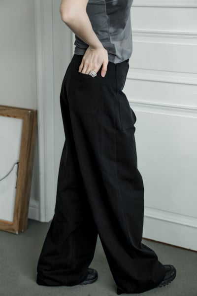 挺版顯瘦大口袋設計長褲3