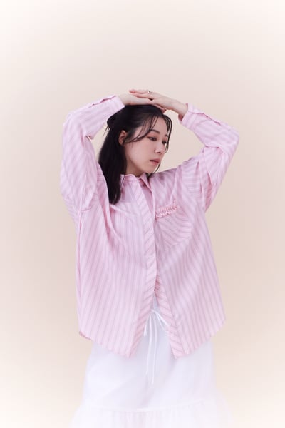 法式浪漫微甜條紋襯衫10