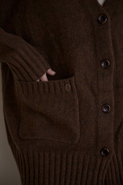 附圍巾厚實暖感針織外套9