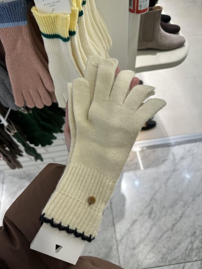 含羊毛針織手套（可露指）17
