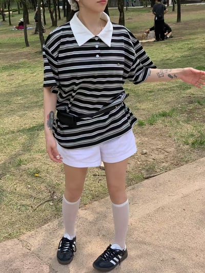 今年必備POLO領條紋上衣3