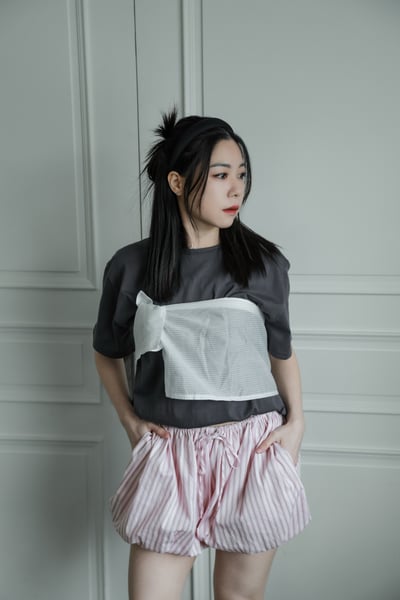 搭配寶物條紋綁帶襯裙4