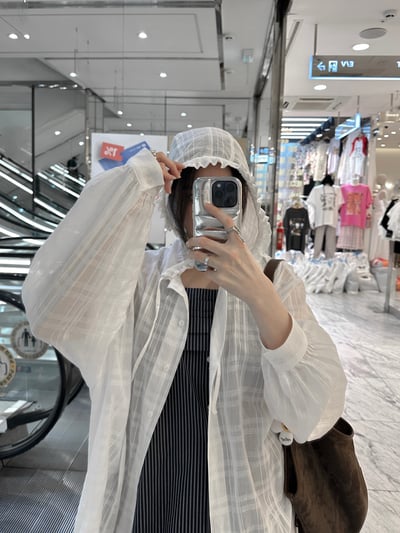 低調線條壓紋連帽襯衫13