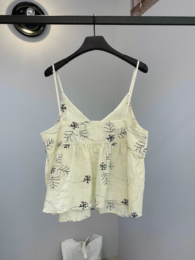 Art Chic法式刺繡棉麻背心7