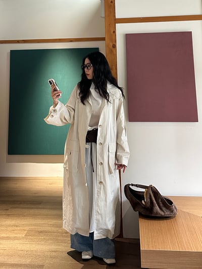 自留款細節滿滿立領風衣外套10