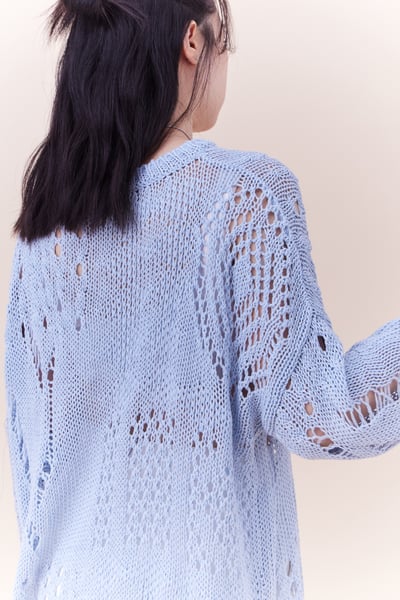 春天來了粗織簍空設計上衣15