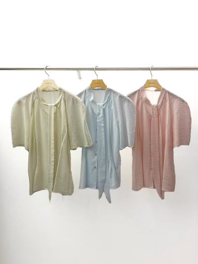 仙女光芒綁帶透透襯衫8