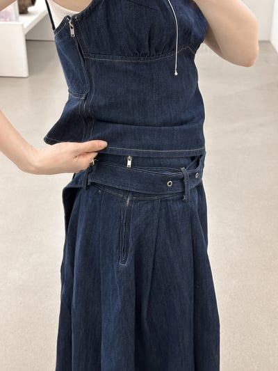 美背細肩牛仔背心（成套）7