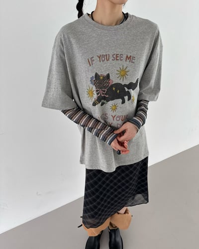 墨鏡喵咪巨可愛T恤10