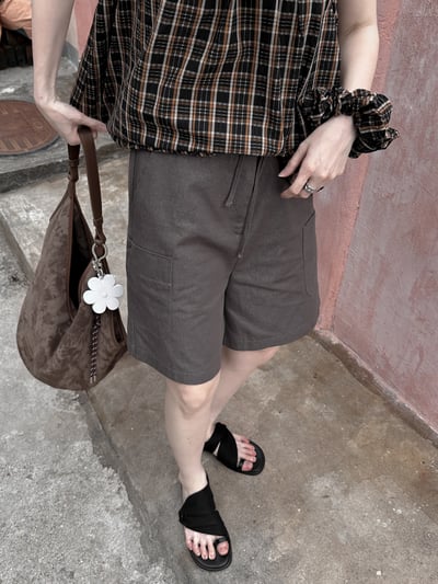 抽繩自由調節五分短褲4