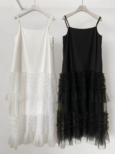 甜酷女孩細肩帶紗裙洋裝6