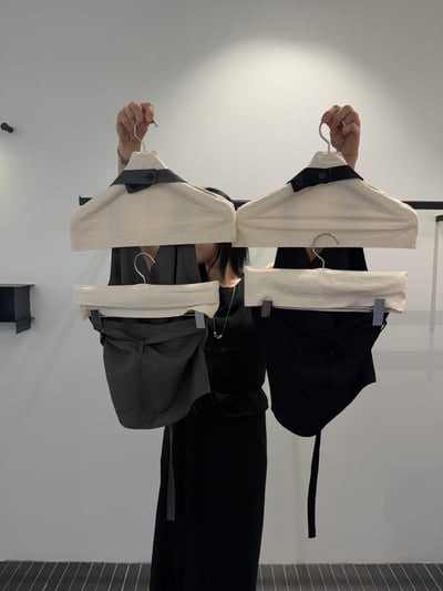 棉麻附綁帶繞頸設計背心9