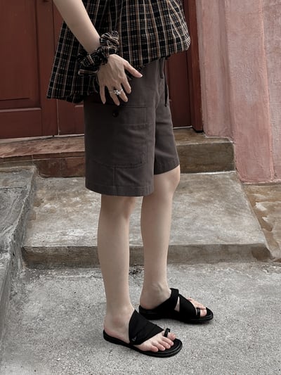 抽繩自由調節五分短褲3