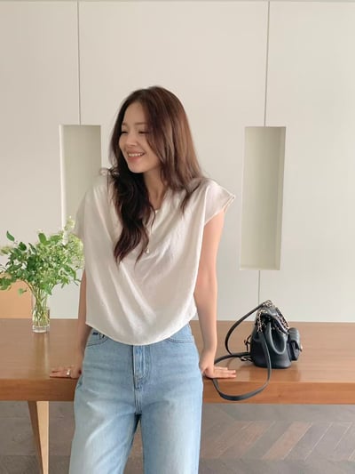 垂墜線條棉麻無袖上衣2