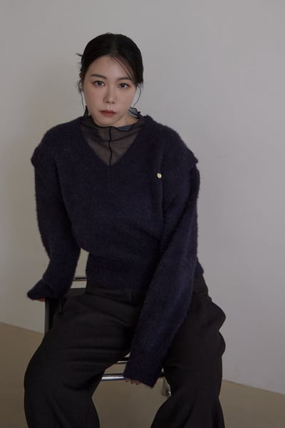 小金釦針織2way可拆式背心上衣6