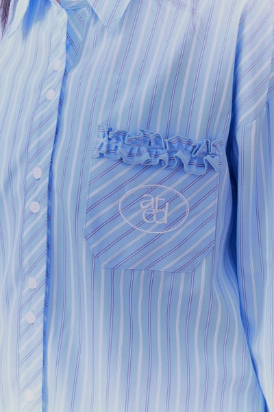 法式浪漫微甜條紋襯衫11