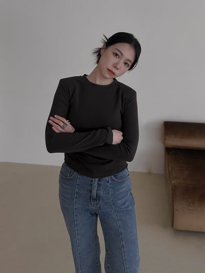 暖棉內磨毛抓皺設計上衣5