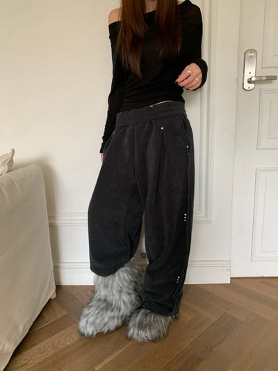 柔軟燈芯絨內刷絨寬褲（自留）11