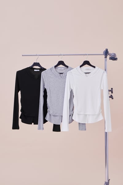 超舒服柔棉開衩角角上衣15