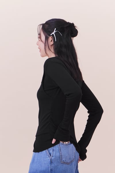 超舒服柔棉開衩角角上衣5