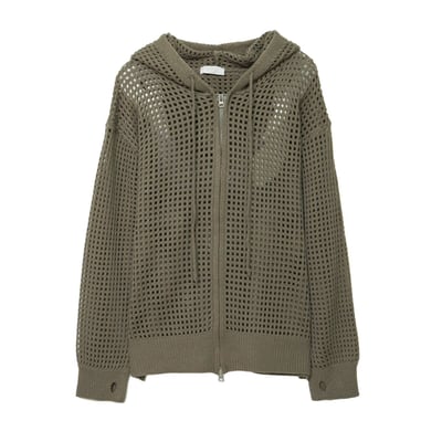 簍空針織休閒連帽外套17