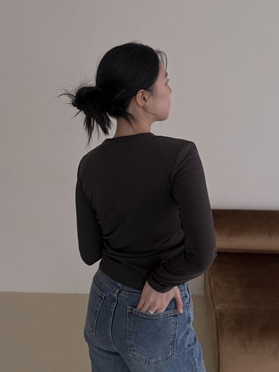 暖棉內磨毛抓皺設計上衣4