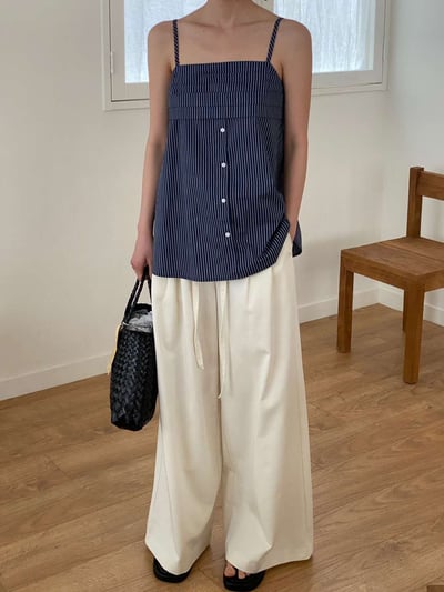 精緻女孩層疊條紋背心3