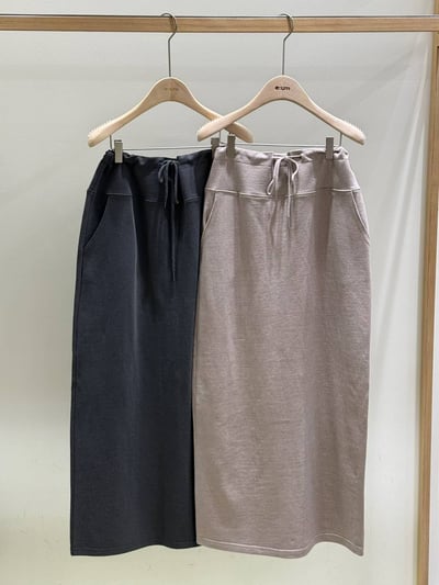 彈性綁帶厚磅針織長裙15